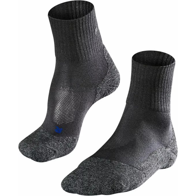 FALKE TK2 Cool Short anti-blaar dik lyocell functioneel materiaal wandelsokken heren grijs - maat 42-43