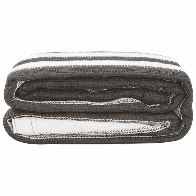 vidaXL - Tenttapijt - 200x400 - cm - antracietkleurig - en - wit