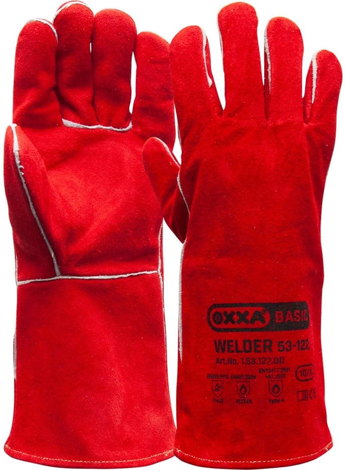 Welder 15312200 Lashandschoen paar 10/XL - Rood splitleer