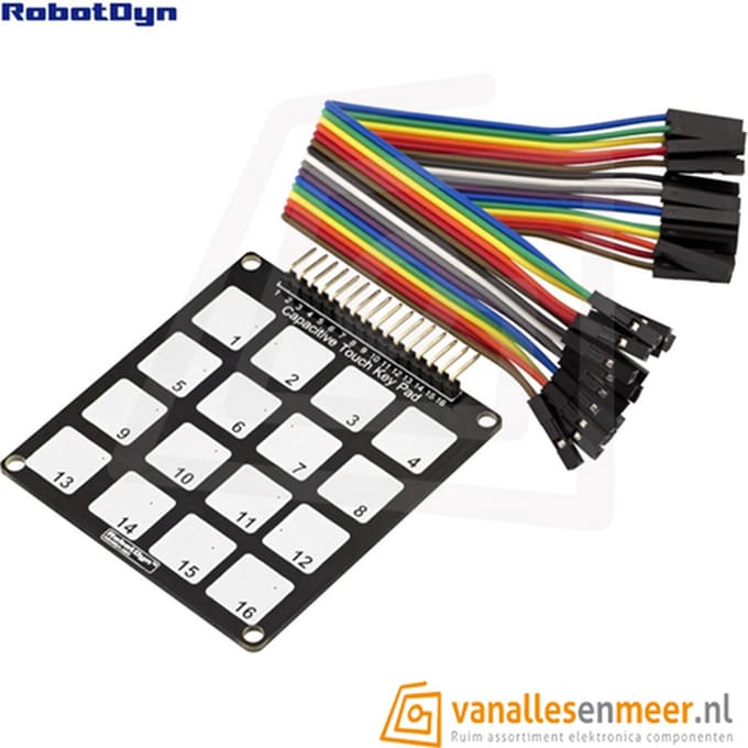 Capacitive Touch Key Pad. 16 keys 4x4 - geschikt voor Arduino