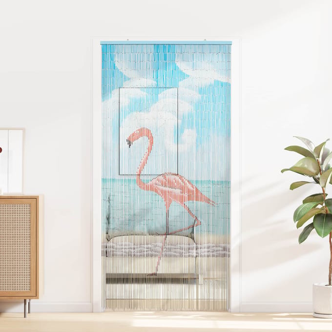 vidaXL - Insect - Deur - Gordijn - Meerkleurig - 100 - x - 200 - cm - Bamboe