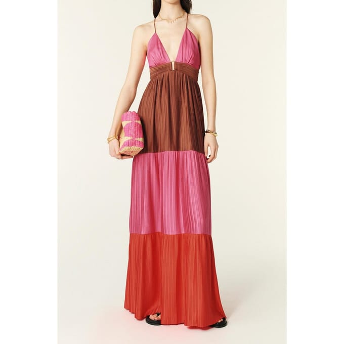 BA&SH Robe Westa Multico Größe: M | Maxikleider Outlet | Damen