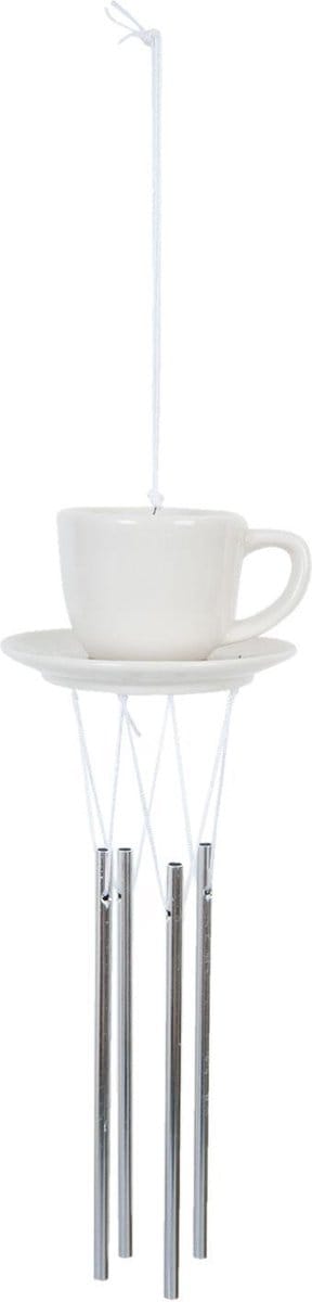 Clayre & Eef Windgong - wit Ø 9*24 cm