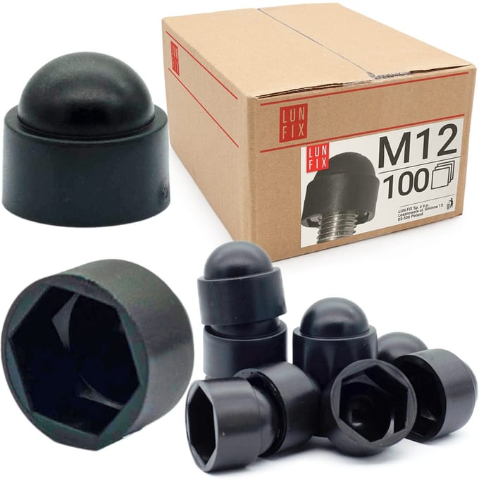 Schroefkap - Zeskant Dekking - M12 - 100 Stuks - Beschermkappen