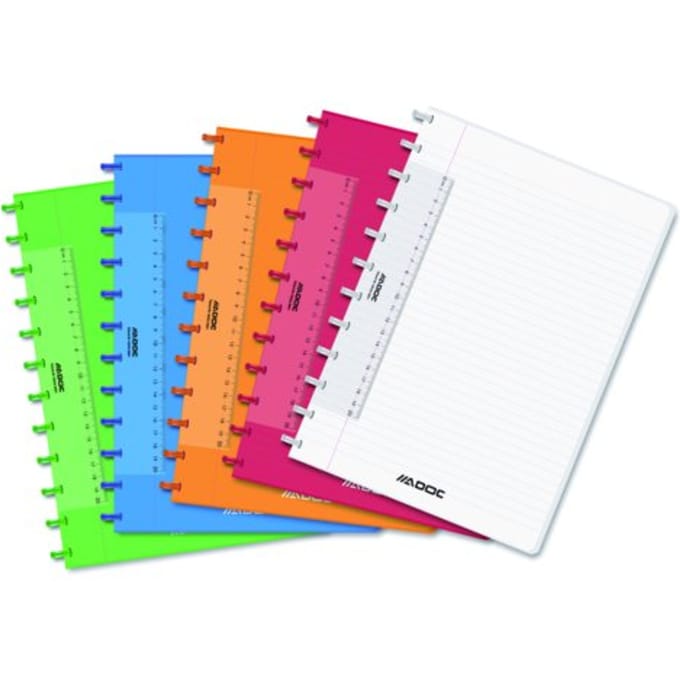 Schrift Adoc Colorlines A4 lijn144blz 90gr PP assorti - 1 stuks