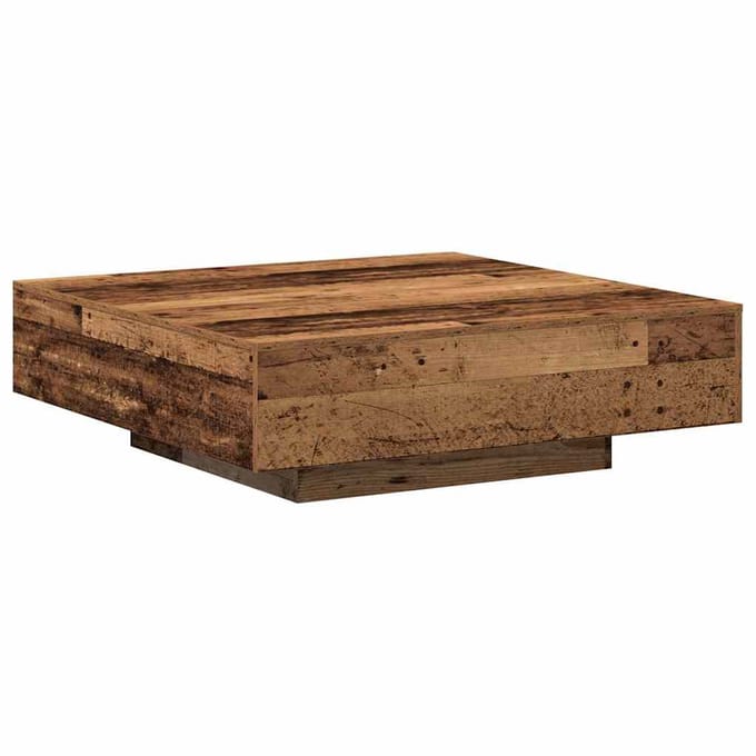 vidaXL - Salontafel - Oud - Hout - 100 - x - 100 - x - 31 - cm