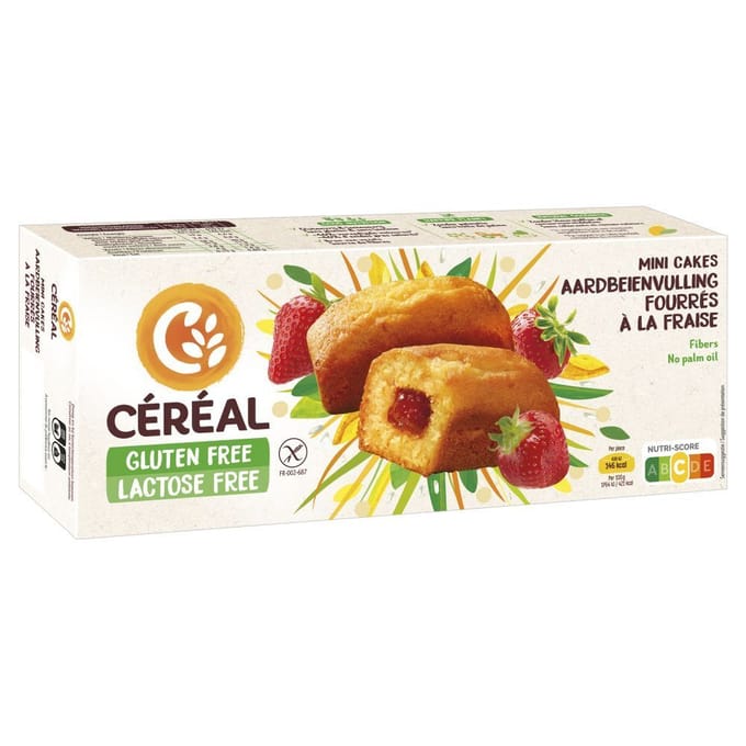 Céréal Mini Cakes met Aardbeienvulling 210