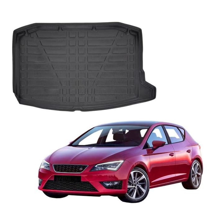 Koffermat - SCOUTT - Seat Leon 4 5D - TPE Rubber - 100% Waterdicht - Antislip zwart
