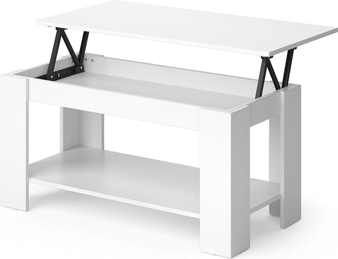 Vicco Lorenz Salontafel – 100 x 50 cm met liftfunctie Wit