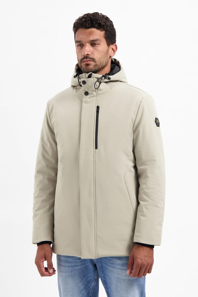 No Excess Jacket Long Soft Shell Stone Größe: S | Winterjacken Outlet | Herren