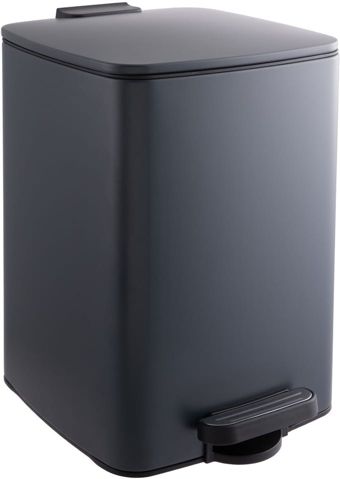 Prullenbak - 12 l - met softclose deksel - donkergrijs
