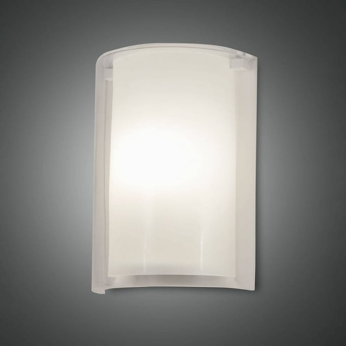 Fabas Luce Wandlamp Maribel, wit/transparant, glas, acryl
