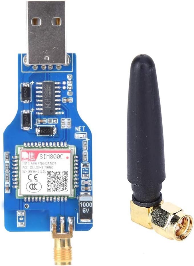 GSM GPRS Module - Draadloze Communicatie - Data Overdracht - Quad Band Ondersteuning - 78 x 21 x 6 mm