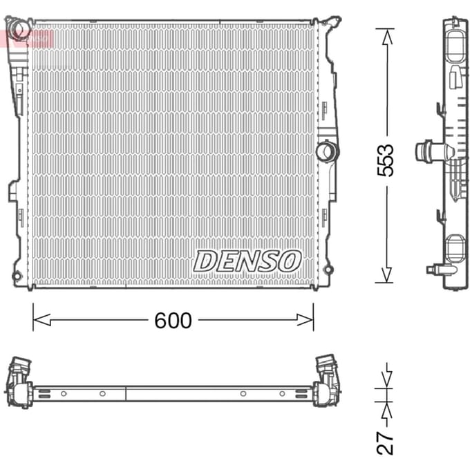 Radiator, motorkoeling DENSO DRM05008