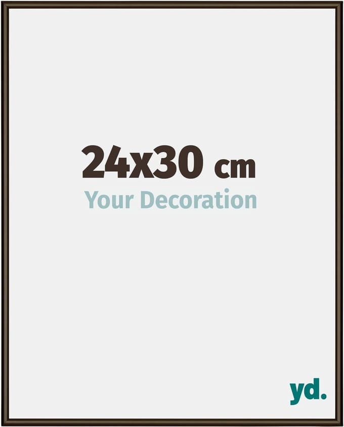 Your Decoration - Fotolijst 24x30 cm - Aluminium - Walnoot Structuur - New York