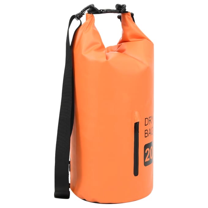 vidaXL - Drybag - met - rits - 20 - L - PVC - oranje