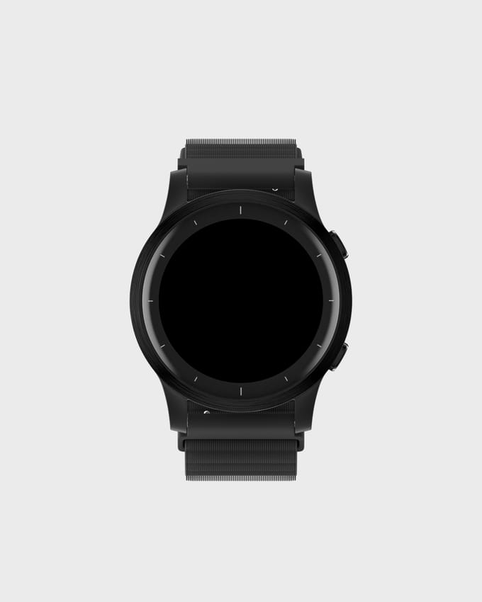 Watch Band Nylon Black 20mm