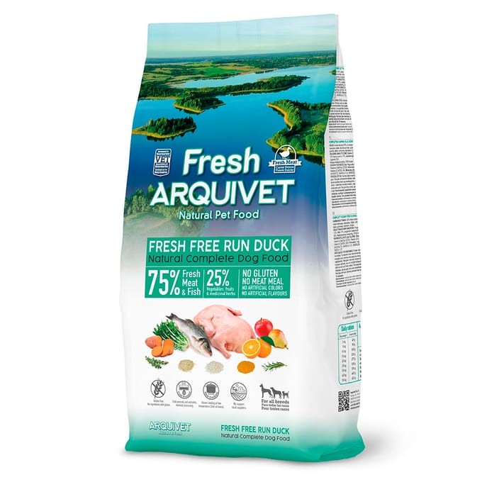 Dubbelpak: 2 x 10kg Arquivet Fresh Free Run droog hondenvoer met eend