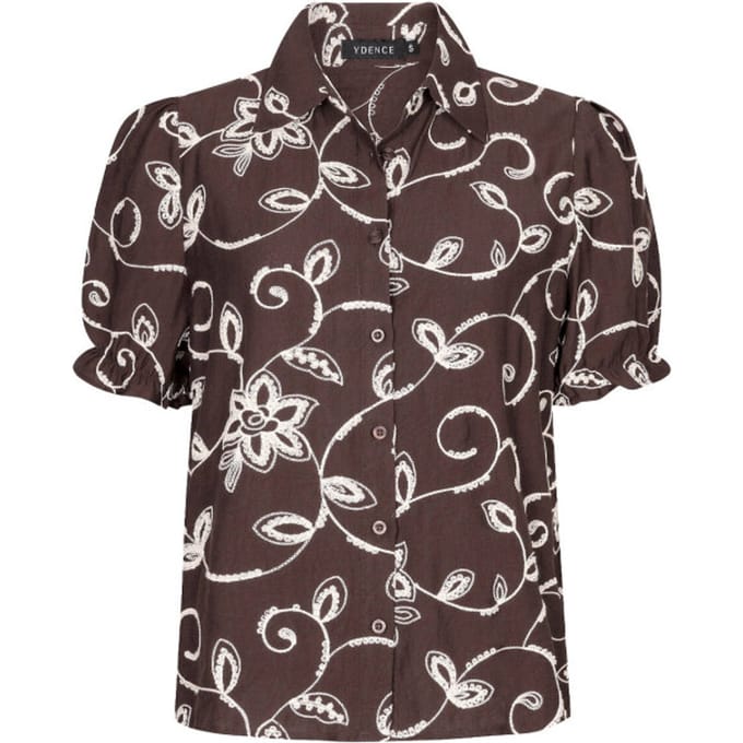 Ydence Blouse Leila Dames - Jurken - Bruin - Maat M
