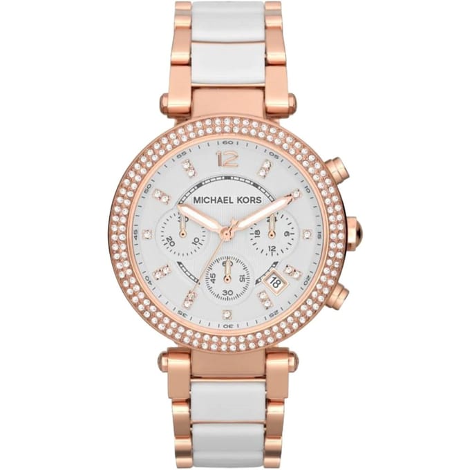 Michael Kors MK5774 Parker Chronograaf Tweekleurig Dameshorloge 39