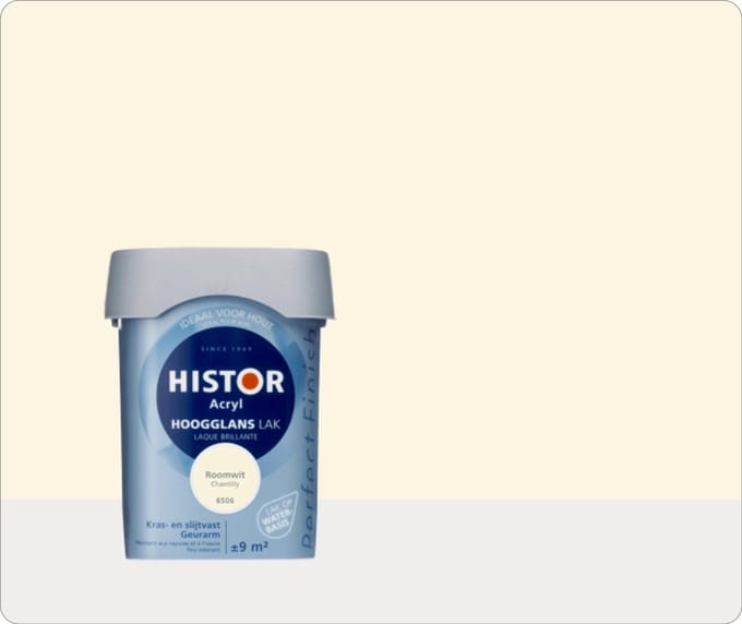 Histor Perfect Finish Lak Acryl Hoogglans 0,75 liter - Roomwit