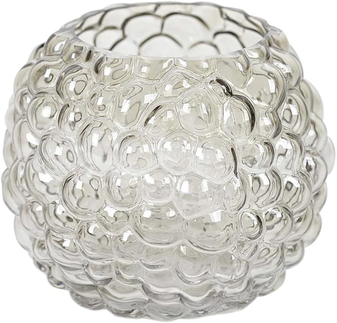 Rasteli Vaas Bolvormig Glas Grijs D 20 cm H 17 cm