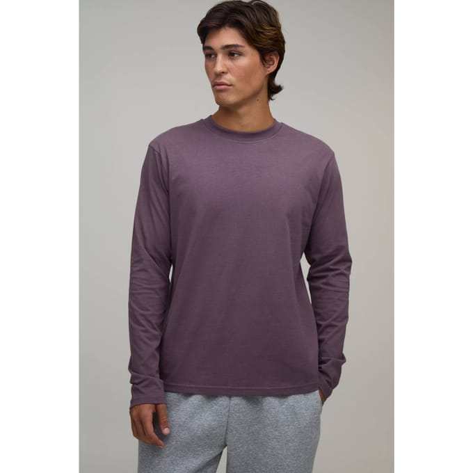 Essentieel Regular Fit Shirt Met Lange Mouwen | Mauve | Size Large