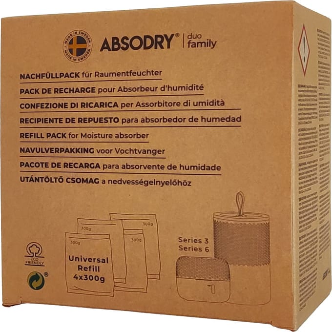 Absodry Duo Family Refill Bag 3 Series 4-pack