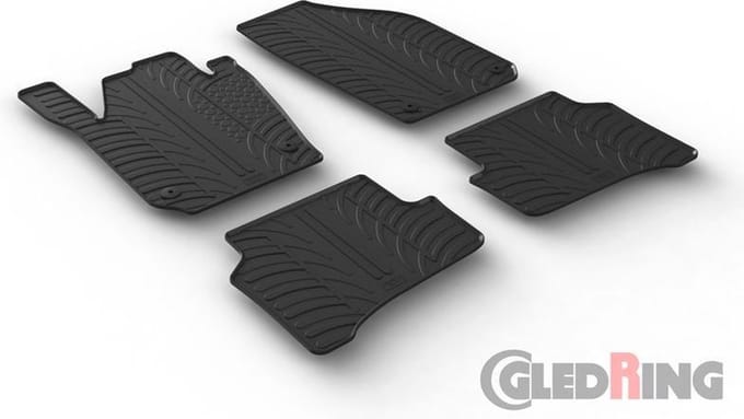 Gledring Rubbermatten passend voor Skoda Fabia 2014- (T profiel 4-delig + montageclips)