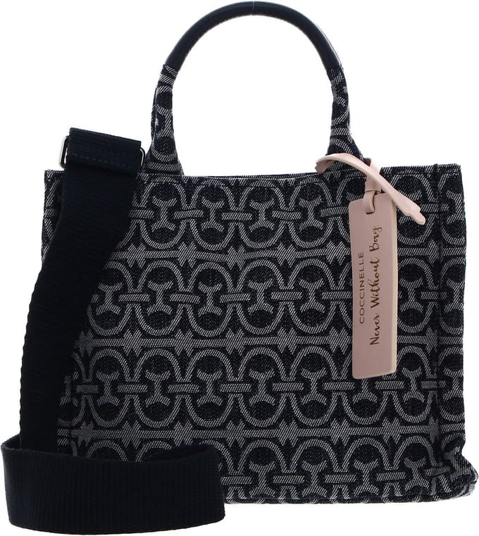 COCCINELLE Handtas Schoudertas Never Without B. Monog. Den Handbag Denim Jacquard Mul. M. Blu / M. Blu Veelkleurig