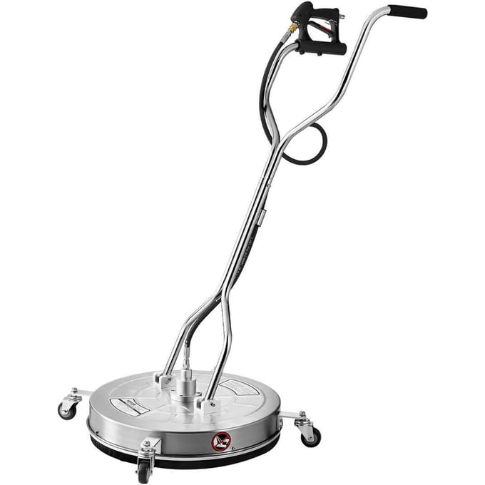 Nettoyeur de Surface pour Lave-Linge Haute Pression 24  4 Roues Double Poignée 4000 PSI Max