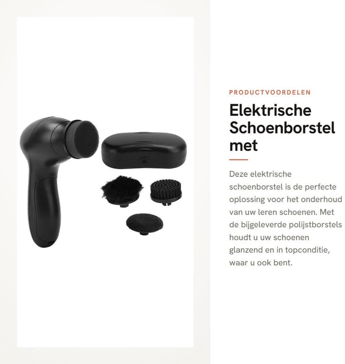 Dailygoods - Elektrische Schoenborstel met Polijstborstels