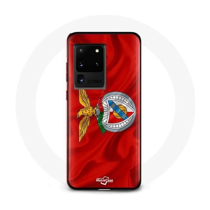 Samsung Galaxy S20 Ultra hoesje slb benfica rode achtergrond