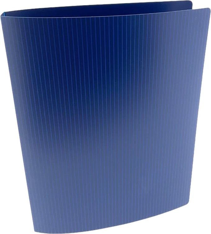 Basic Ringband Donkerblauw gestreept - Polypropyleen Ringband met 4 Ringen inclusief interieur