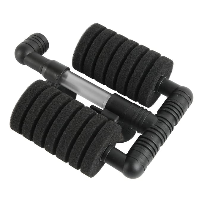 Aquarium Bio Sponsfilter Dubbele Kop Geoxygeneerd Hoge Dichtheid Poreus Mini Visbak Luchtfilter black