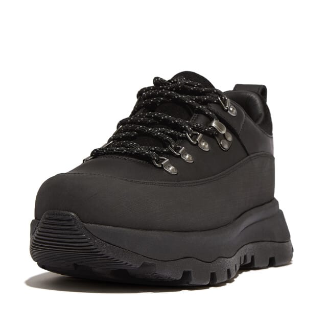 FitFlop Neo-D-Hyker Sneaker - WP Leather ZWART - Maat 36
