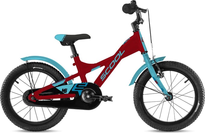 s'cool XXlite alloy 16 Kinderen, rood/blauw
