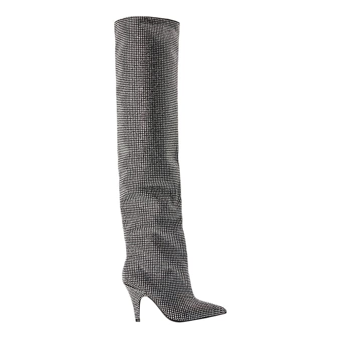 Steve Madden Dames Mazer R Leren Thigh-High Boots (Zwart)