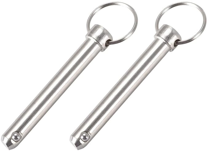 Snelle Ontgrendelingspennen 10mm x 70mm - 2 Stuks Carbon Staal Pull Pin voor Scheepsbouw en Bootaccessoires