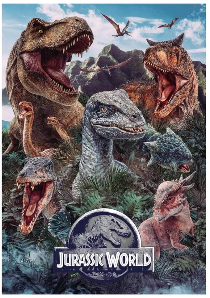 Dino Jurassic World puzzel - Dinosaurus legpuzzel 500 stukjes voor 3+ jaar