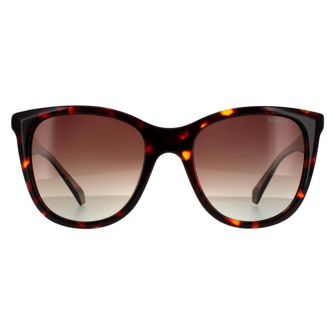 Polaroid Square Dames Havana Bruin Bruin Gradient Gepolariseerd