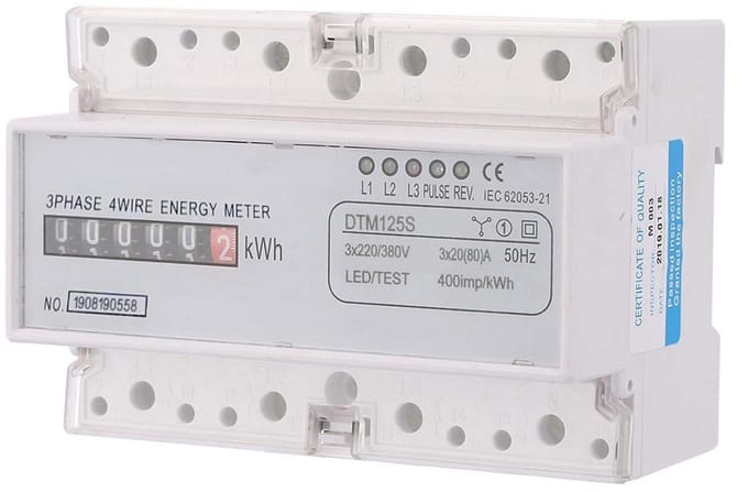 Digitale Driefasige Elektriciteitsmeter 20-80A KWh Verbruiksdisplay