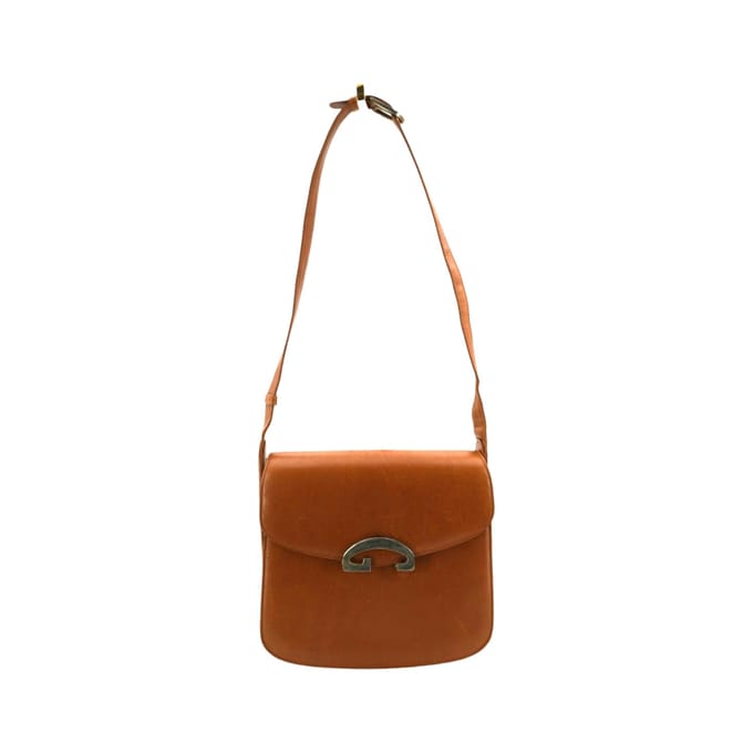 Gucci Vintage leren schoudertas met G-sluiting