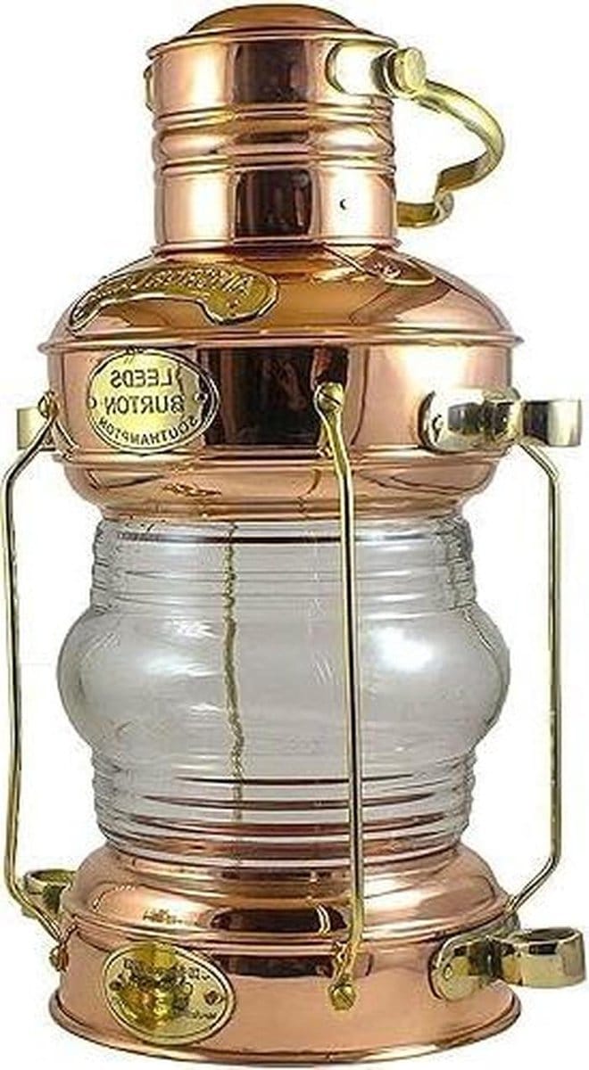 Messing Schip Lamp - Olie Nautische Boot - Sfeer Creëren - Glanzend Messing Look - 30 cm - Koper