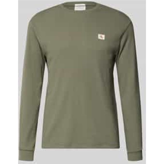 regular fit shirt met lange mouwen van katoenmix