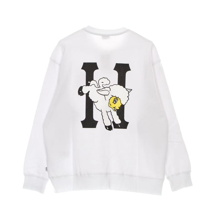 Flocked Classic H Crew damessweater met ronde hals