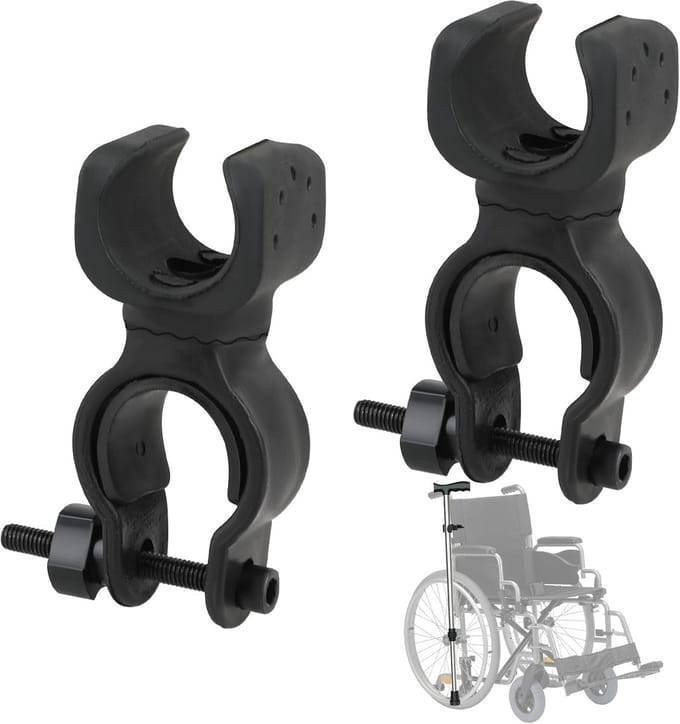 2 Stuks 360 Graden Draaibare Krukhouders Voor Rolstoelen en Rollators