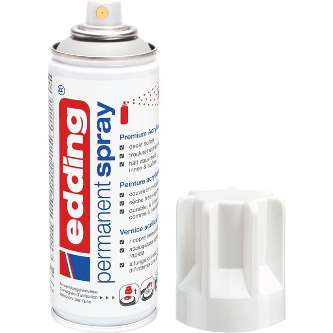 edding 5200 "Permanentspray", glanzend - Verkeerswit