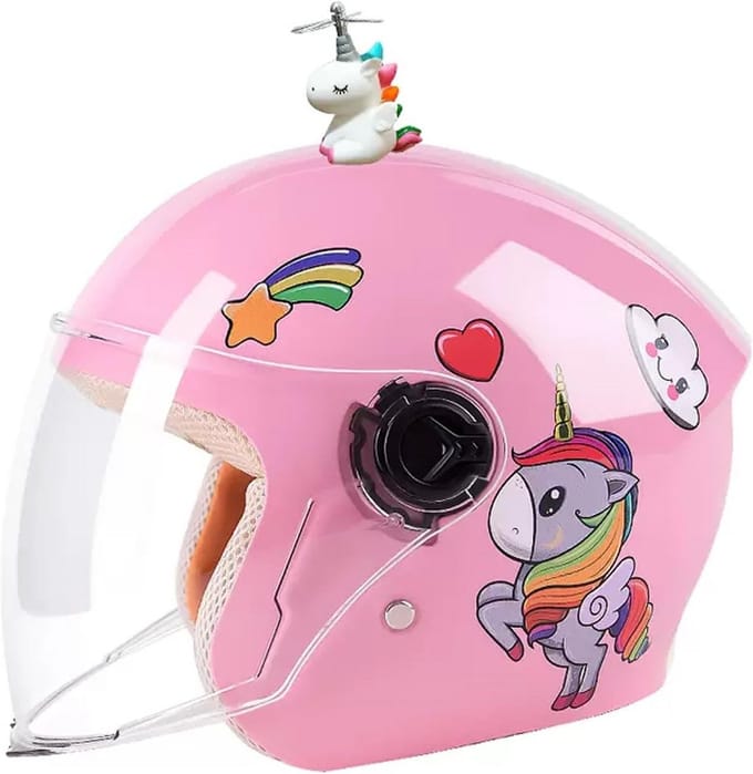 Kinder motorhelm met vizier Kinderhelm Halve Helm ECE Goedgekeurd 3-14 jaar