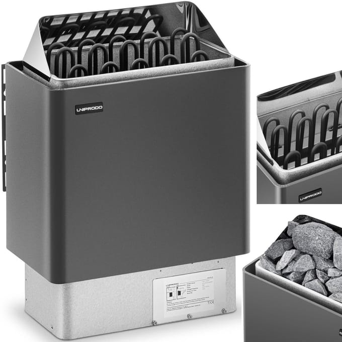 Uniprodo Saunakachel - 9 kW - 30 tot 110 ° C 10250223